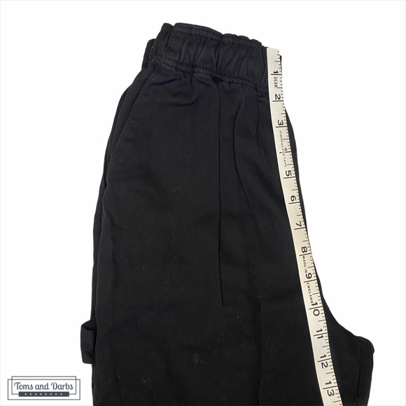 Topshop High Waisted Wide Leg Cargo Pant with Pockets - Black - Picture 10 of 14